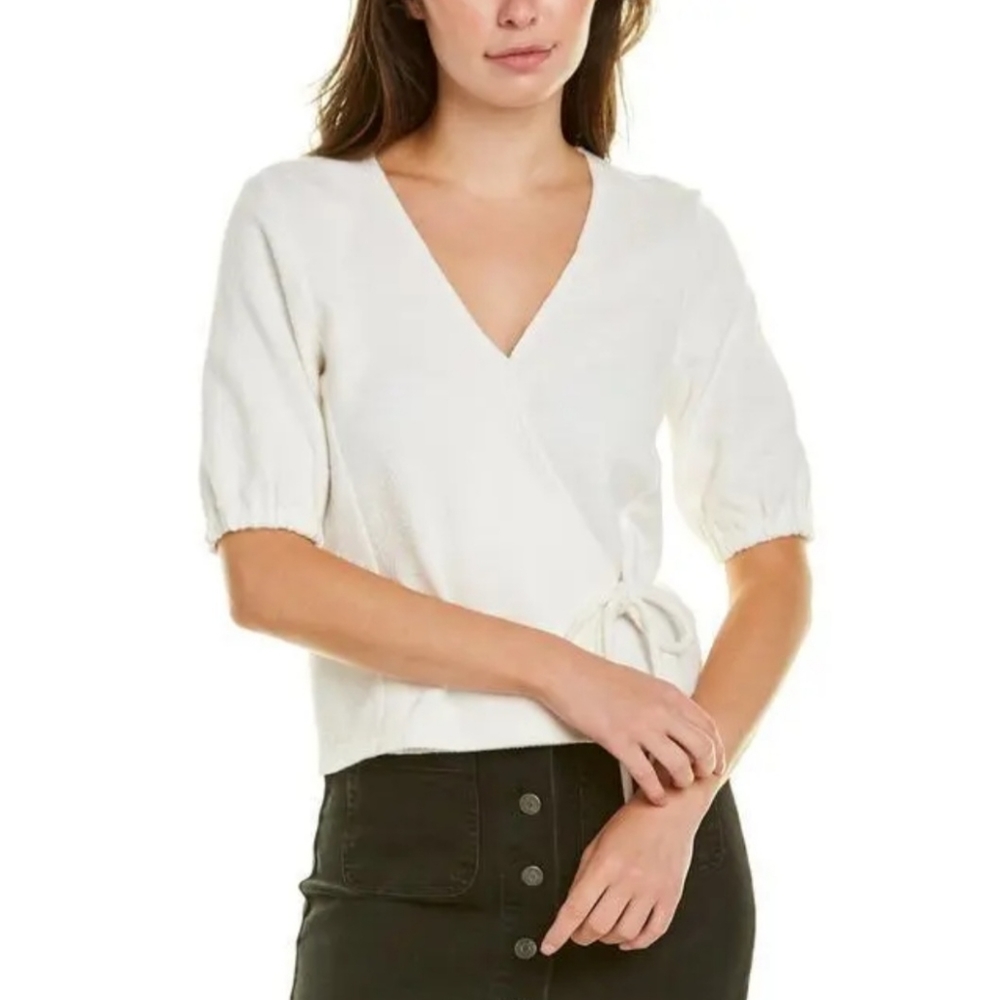 Texture & Thread Madewell White Tie Shirt Size Medium